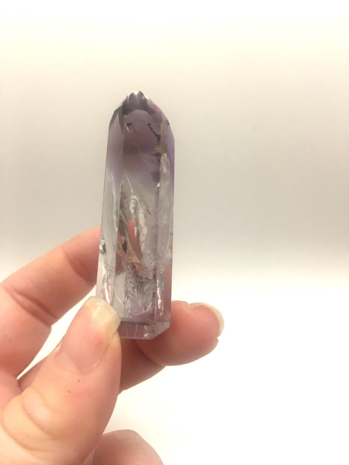 Phantom Amethyst Crystal A Grade Brazil 20g 5 cm Tower Point Obelisk A7