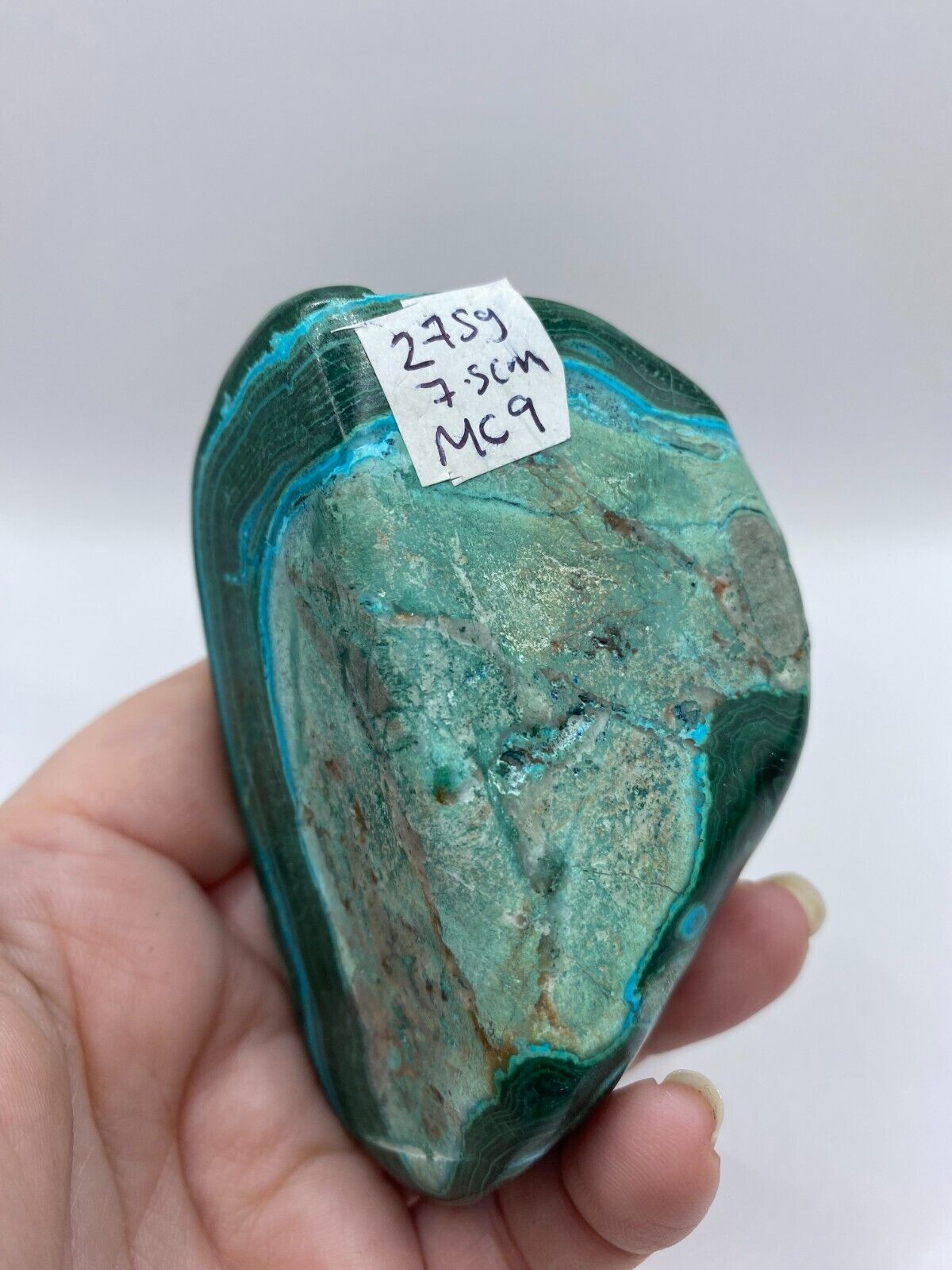 Mallacolla Malachite and Chrysocolla Mallacholla Crystal Freeform 7 cm 275g MC9