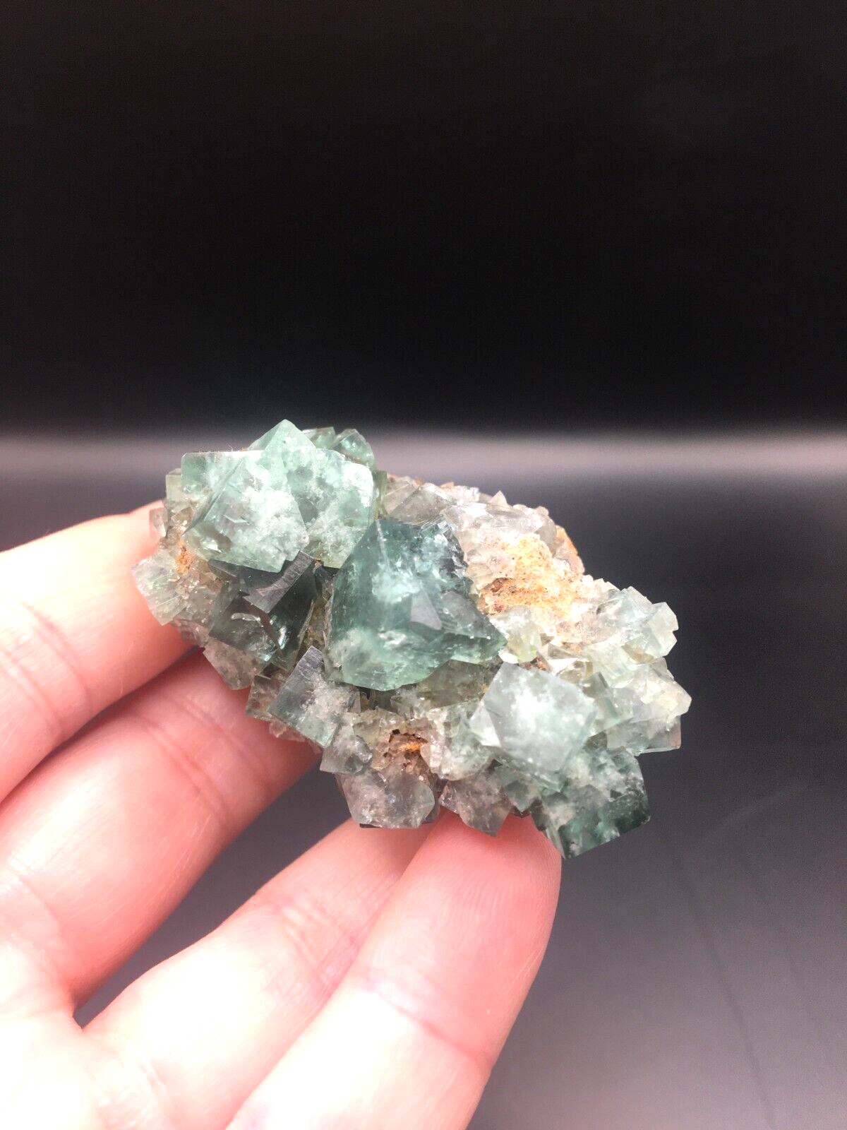 Rare Collectable British Fluorite UK Crystal Fairy Holes Pocket Green 45g FL7