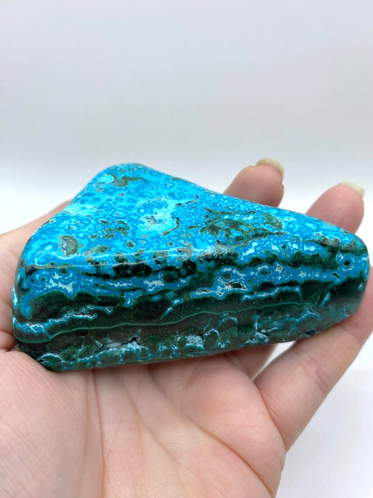Mallacolla Malachite and Chrysocolla Mallcholla Crystal Freeform 7 cm 185g MC3