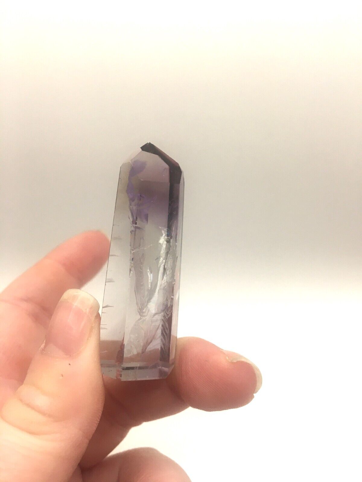 Phantom Amethyst Crystal A Grade Brazil 20g 5 cm Tower Point Obelisk A7