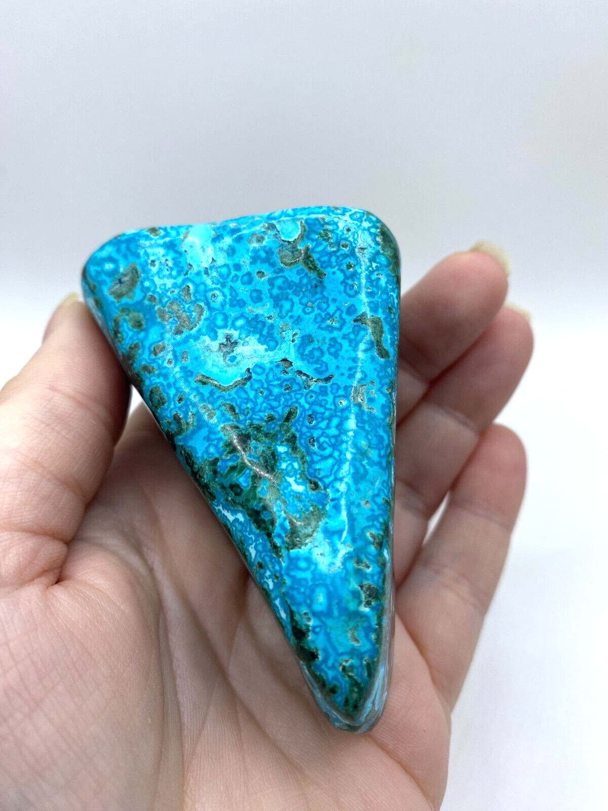 Mallacolla Malachite and Chrysocolla Mallcholla Crystal Freeform 7 cm 185g MC3