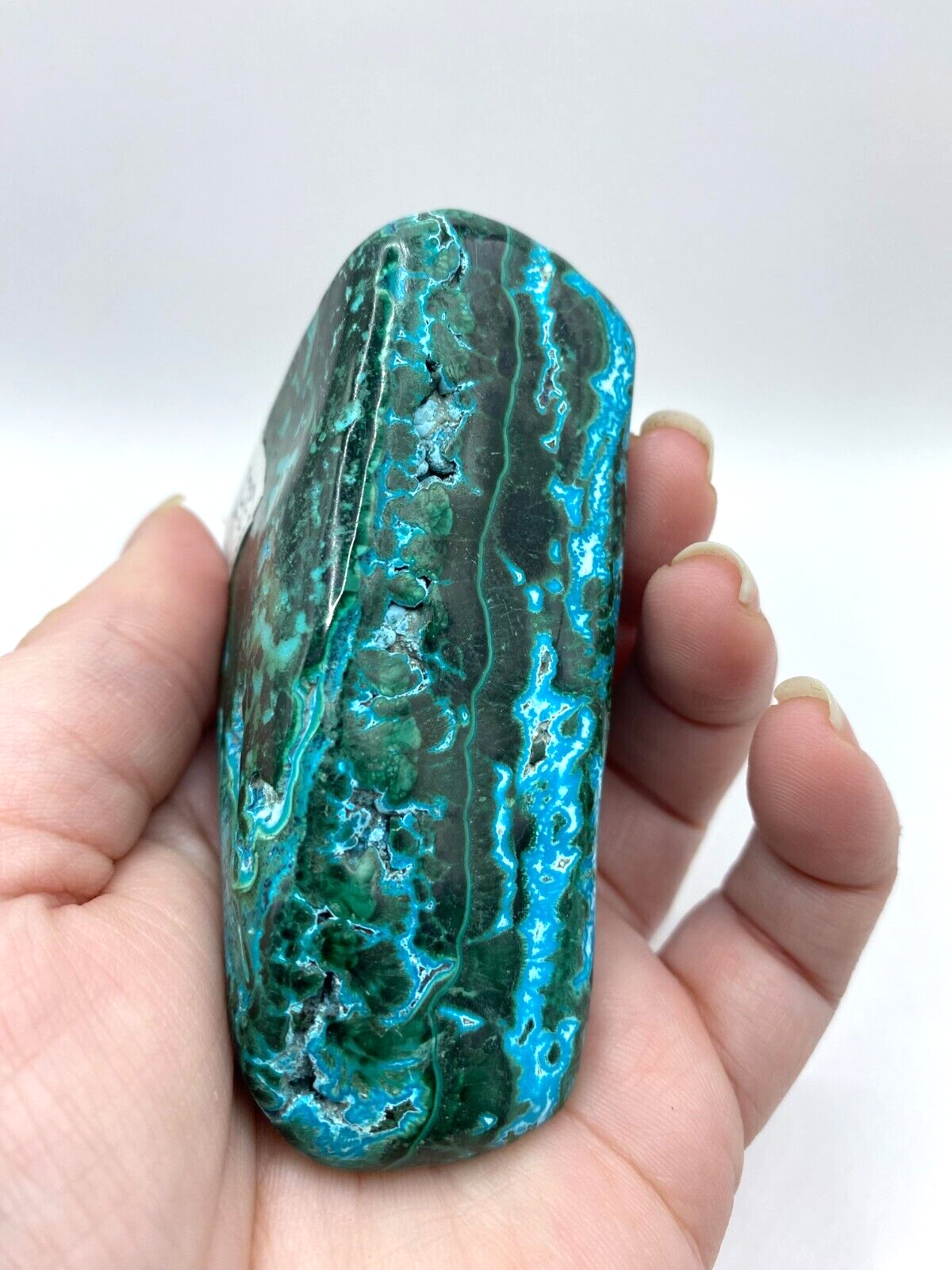 Mallacolla Malachite and Chrysocolla Mallcholla Crystal Freeform 7 cm 185g MC3