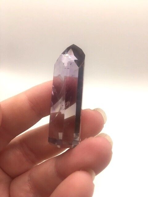 Phantom Amethyst Crystal A Grade Brazil 15g 4 cm Tower Point Obelisk A3
