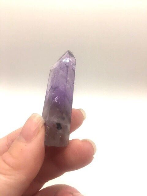 Phantom Amethyst Crystal A Grade Brazil 15g 5 cm Tower Point Obelisk A8