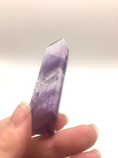 Phantom Amethyst Crystal A Grade Brazil 20g 5.5 cm Tower Point Obelisk A2