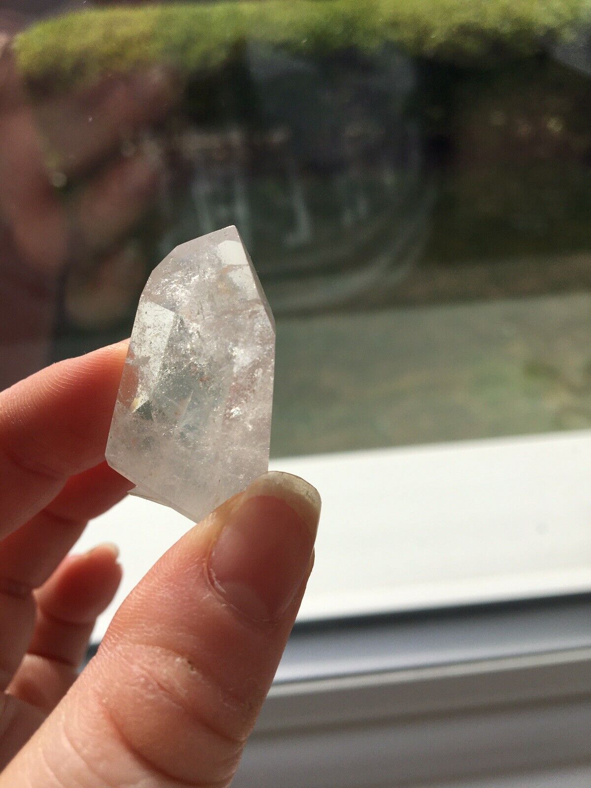 Blue Tara Quartz Crystal from Brazil 15g 3.7 cm Piece Tower Point Obelisk