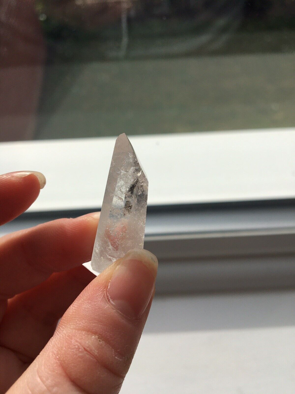 Blue Tara Quartz Crystal from Brazil 10g 3.2 cm Piece Tower Point Obelisk