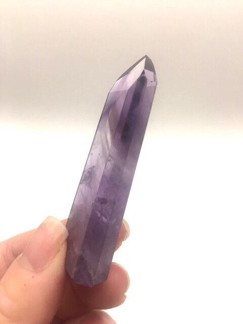 Phantom Amethyst Crystal A Grade Brazil 20g 5.5 cm Tower Point Obelisk A2