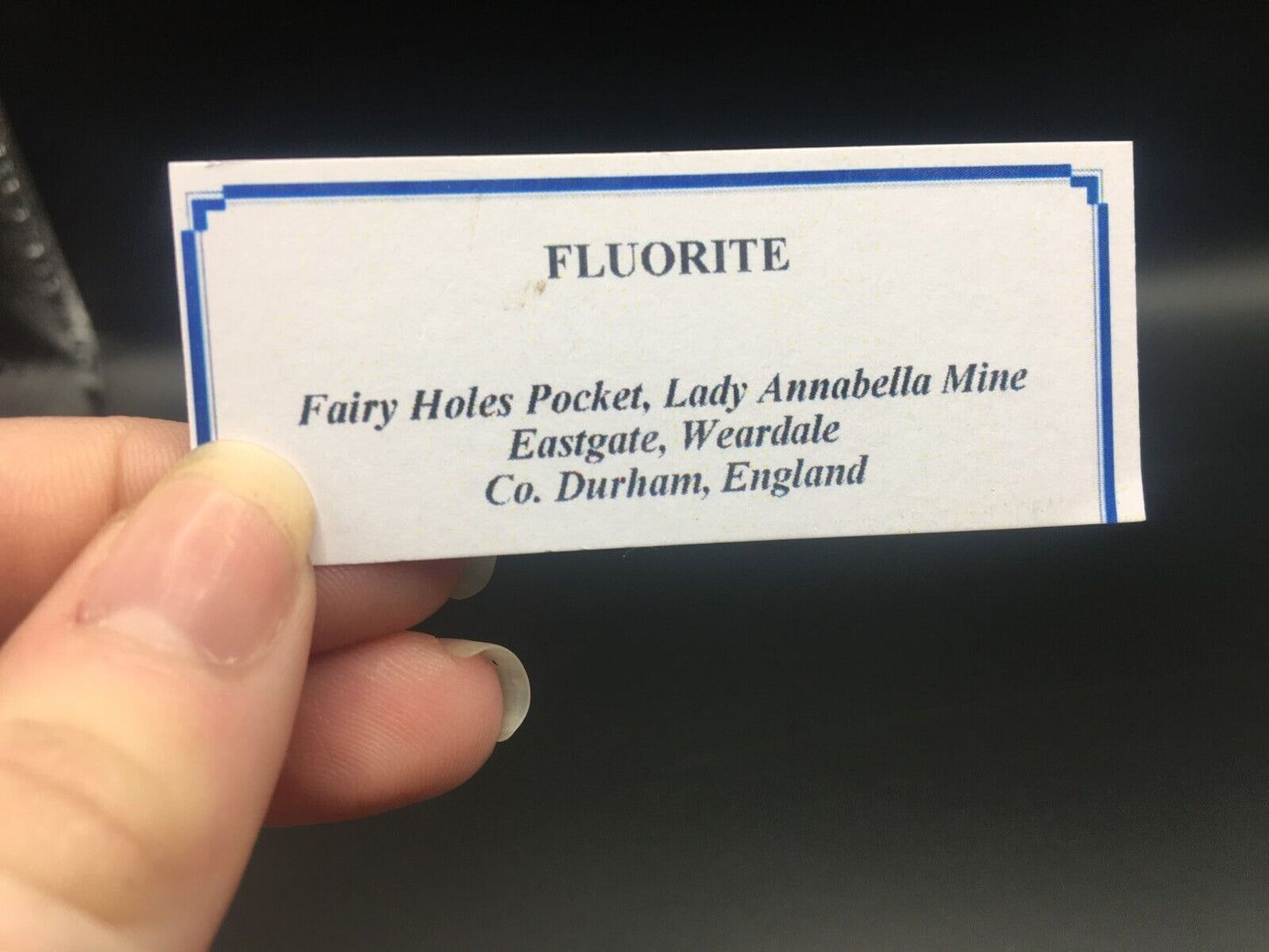 Rare Collectable British Fluorite UK Crystal Fairy Holes Pocket Green 25g FL3