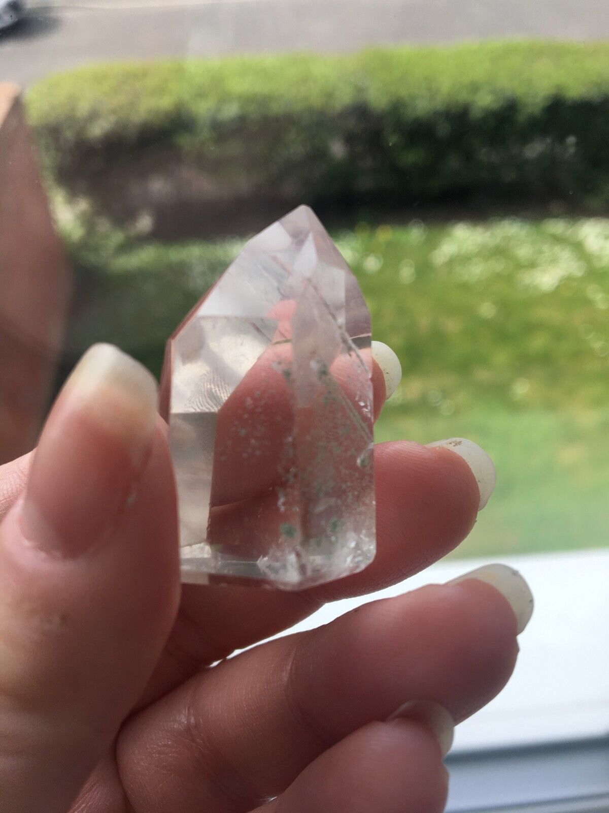 Brazilian Chlorite Quartz Quality Crystal 20g 3cm Chunky Tower Point Obelisk
