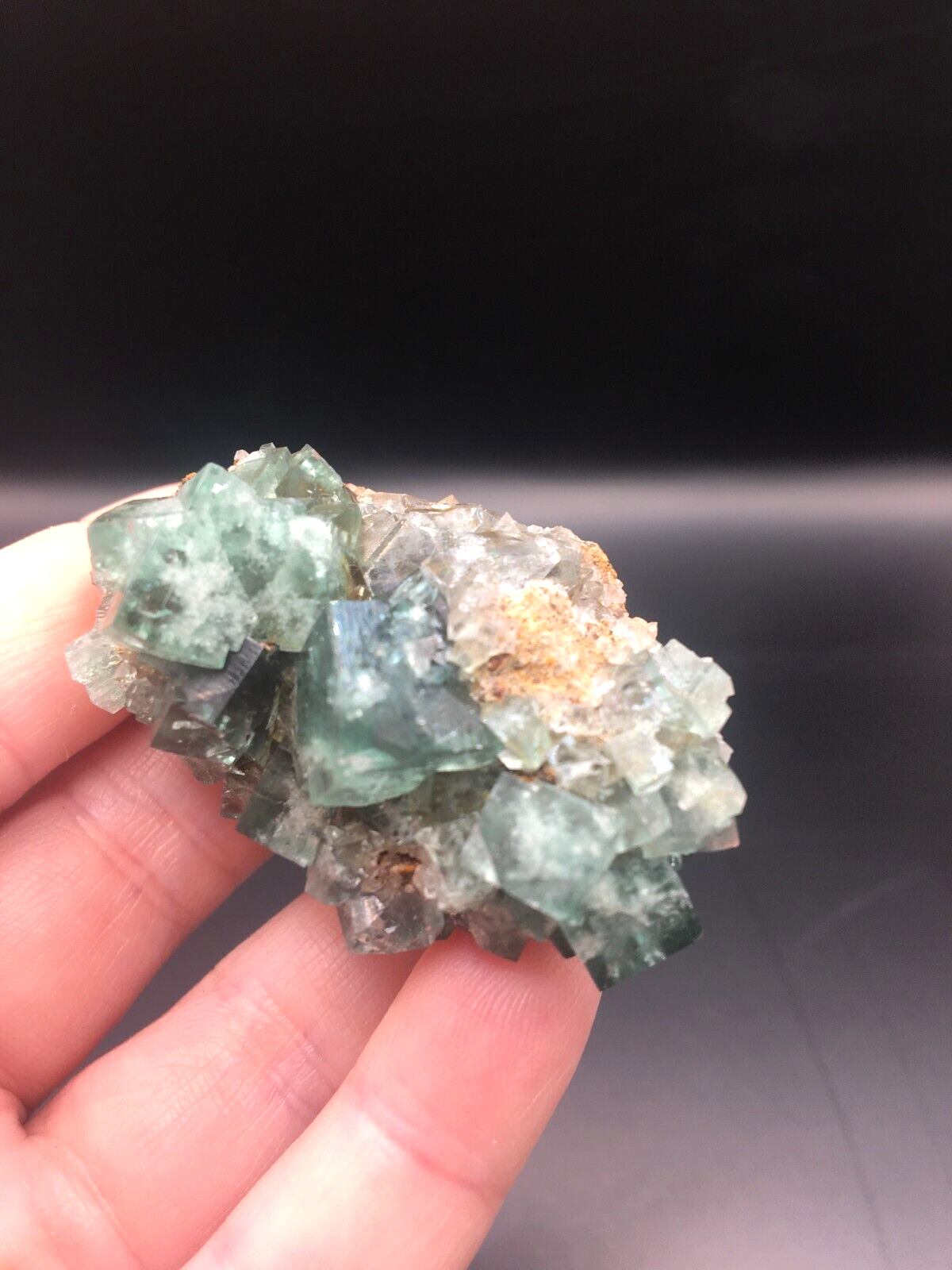 Rare Collectable British Fluorite UK Crystal Fairy Holes Pocket Green 45g FL7