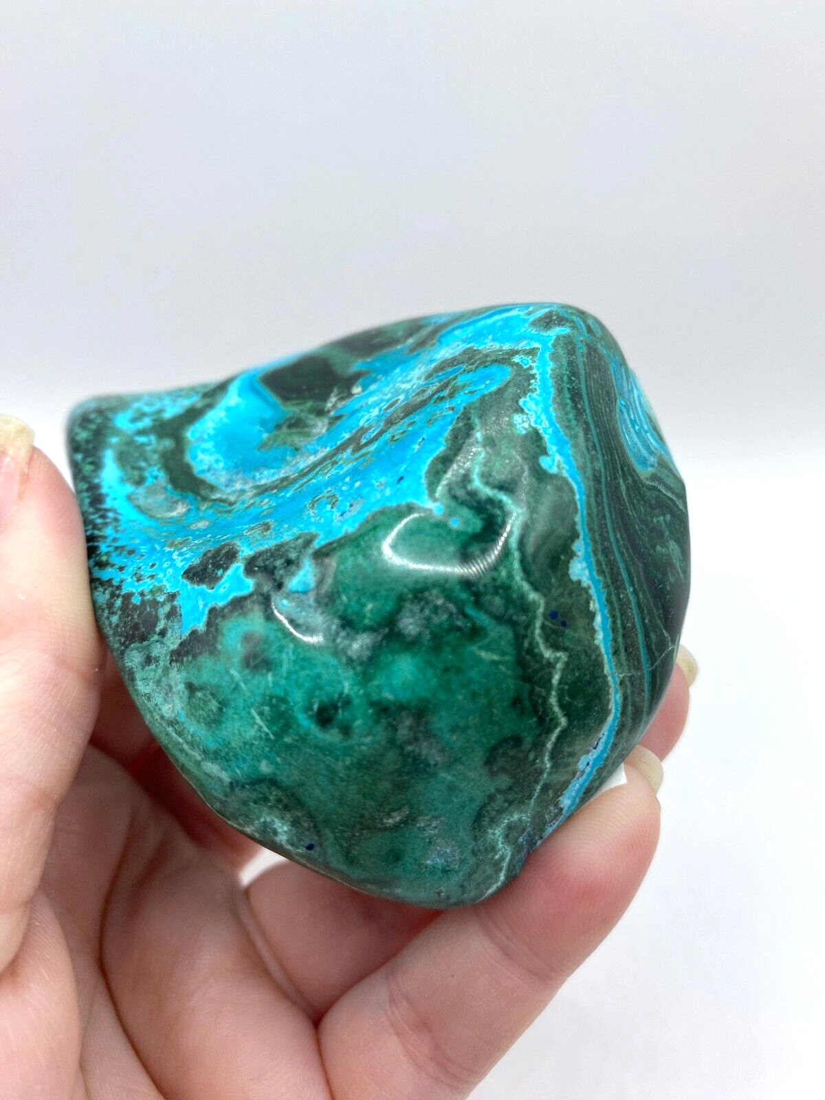 Mallacolla Malachite and Chrysocolla Mallacholla Crystal Freeform 7 cm 275g MC9