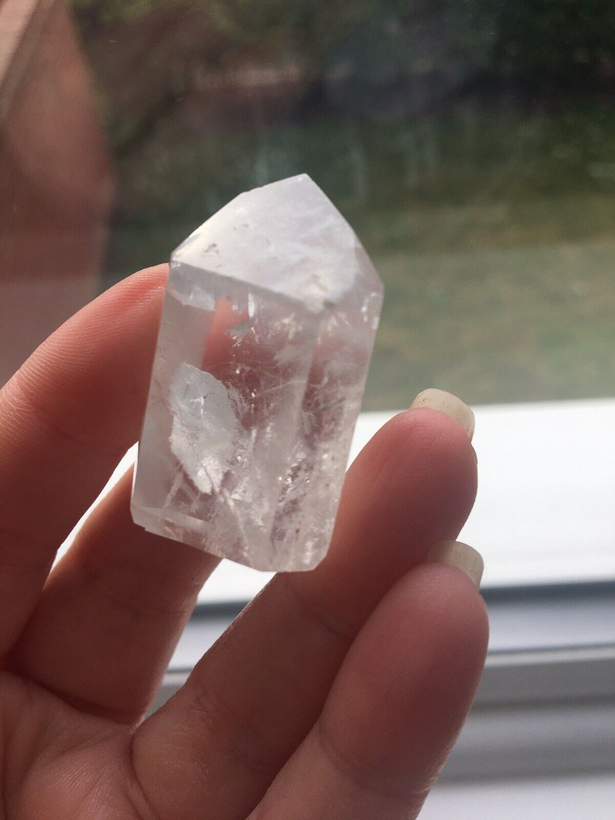 Blue Tara Quartz Crystal from Brazil 25g 3.7 cm Piece Tower Point Obelisk