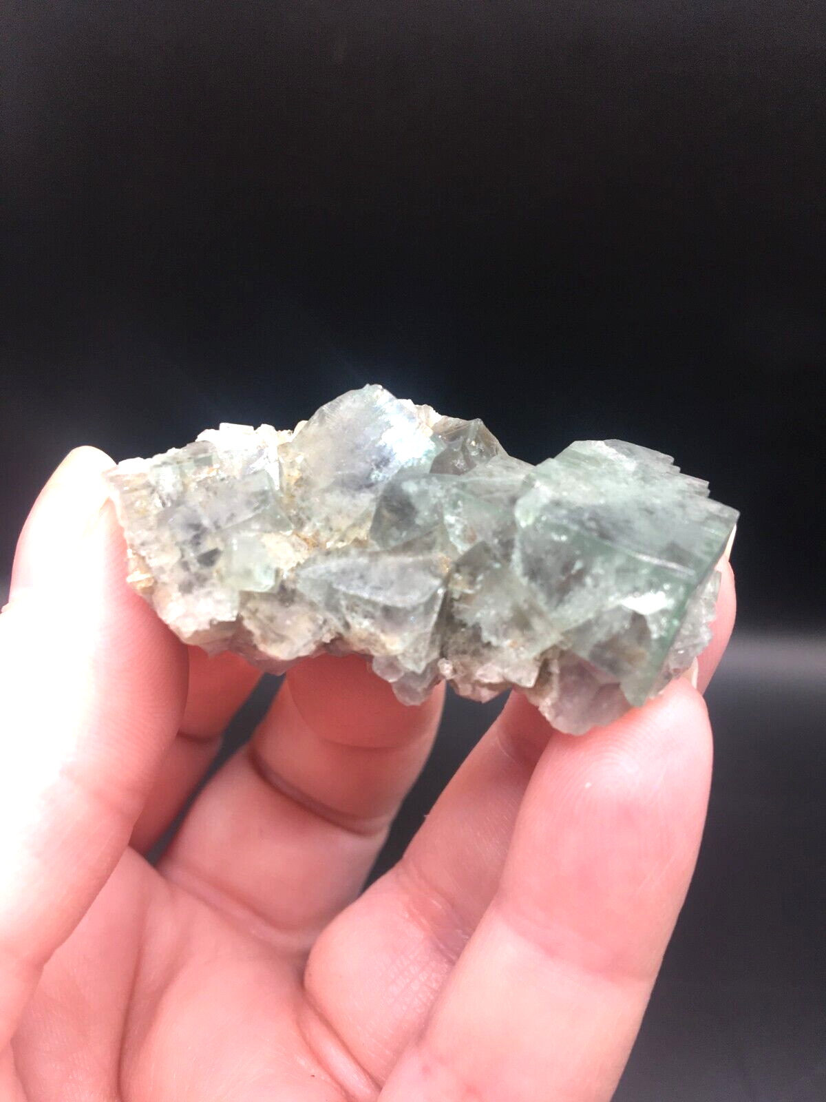 Rare Collectable British Fluorite UK Crystal Fairy Holes Pocket Green 25g FL3
