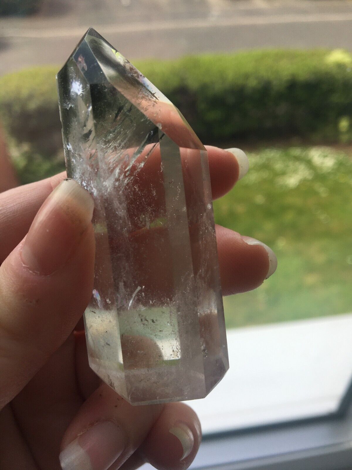 Brazilian Chlorite Quartz Quality Crystal 75g 6.5cm Chunky Tower Point Obelisk