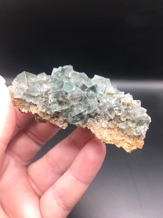 Rare Collectable British Fluorite UK Crystal Fairy Holes Pocket Green 65g FL1