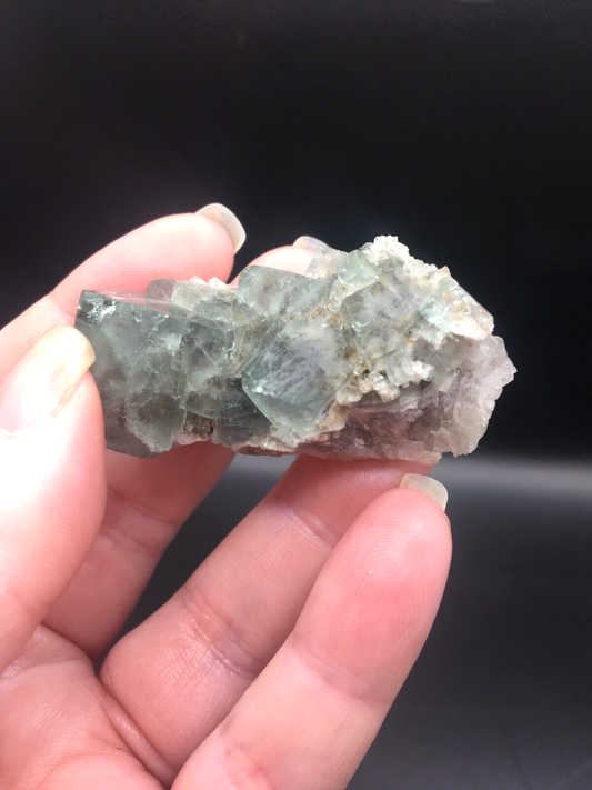 Rare Collectable British Fluorite UK Crystal Fairy Holes Pocket Green 25g FL3