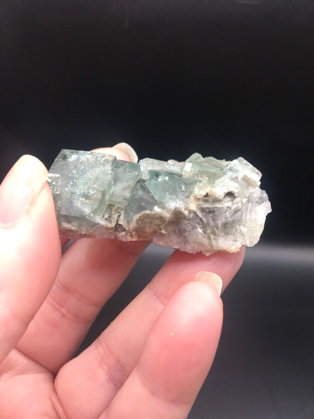 Rare Collectable British Fluorite UK Crystal Fairy Holes Pocket Green 25g FL3