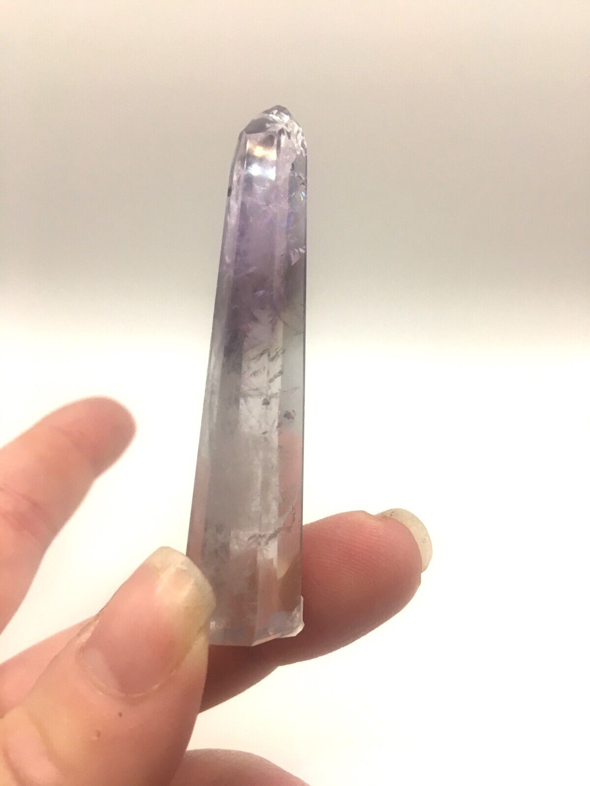 Phantom Amethyst Crystal A Grade Brazil 15g 6 cm Tower Point Obelisk A5