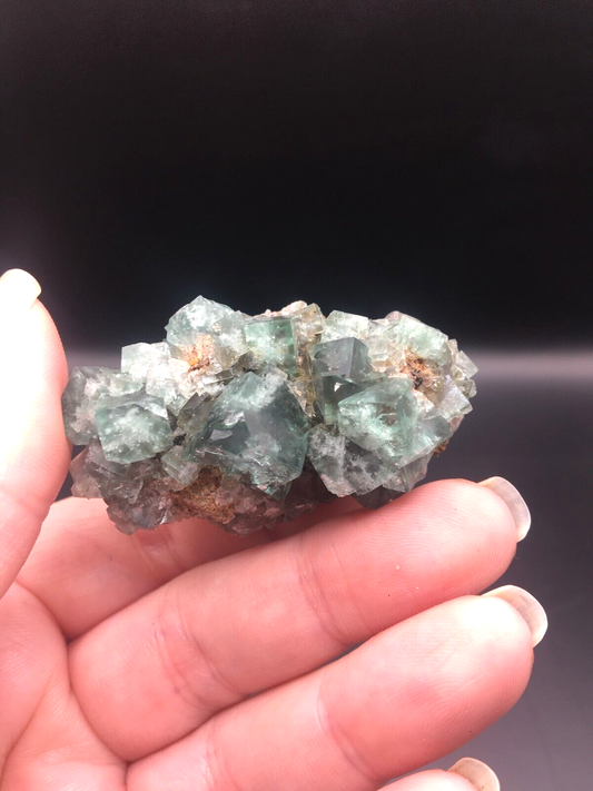 Rare Collectable British Fluorite UK Crystal Fairy Holes Pocket Green 45g FL7