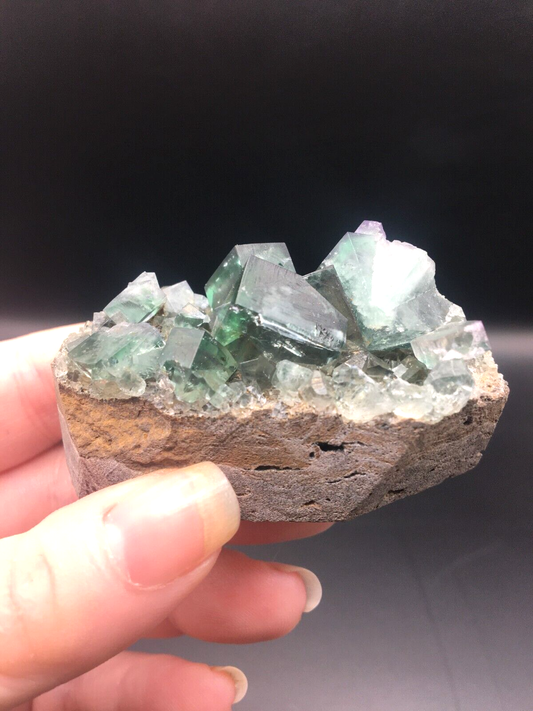 Rare Collectable British Fluorite UK Crystal Fairy Holes Pocket Green 95g FL9