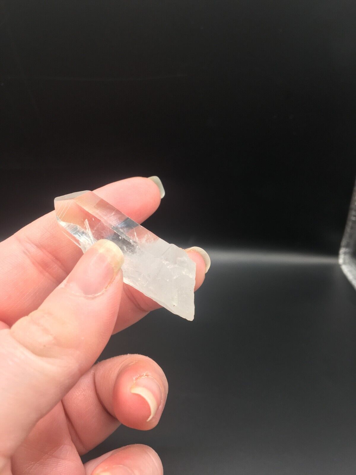 Lemurian Seed Quartz Clear Crystal Point Tower AAA Grade Mineral 4.5 cm 15g LQ8
