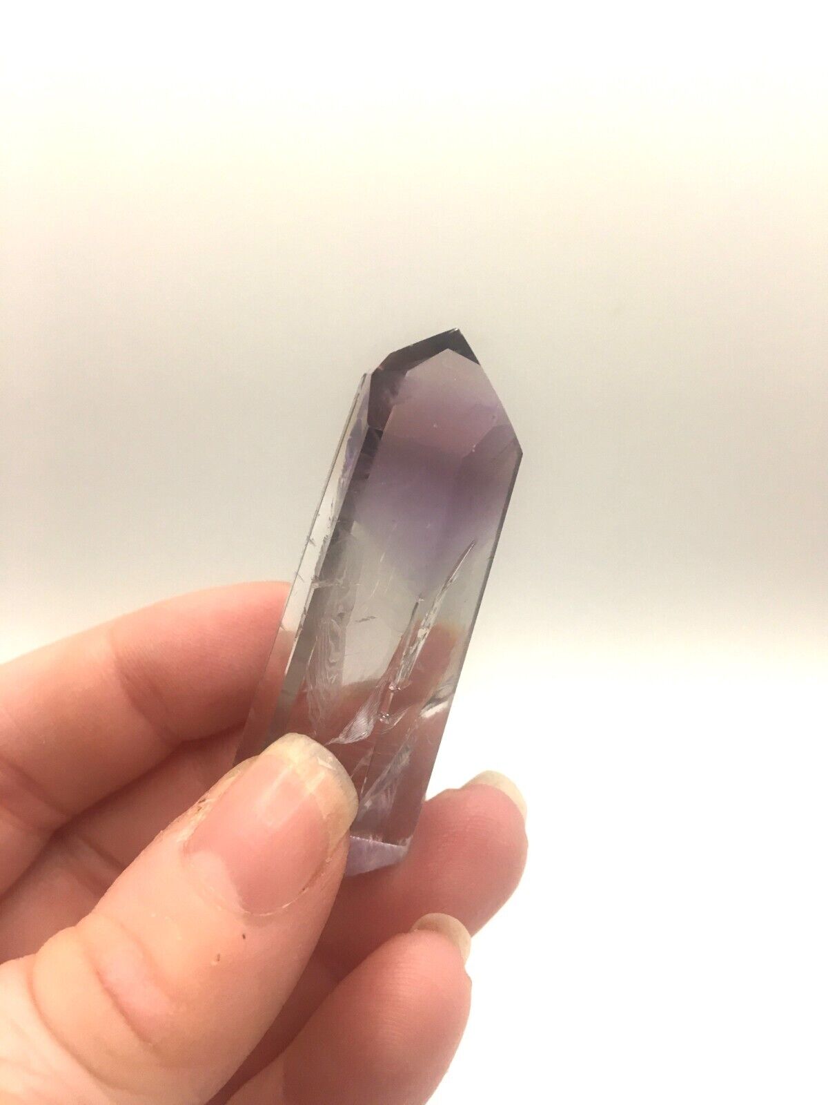 Phantom Amethyst Crystal A Grade Brazil 20g 5 cm Tower Point Obelisk A7