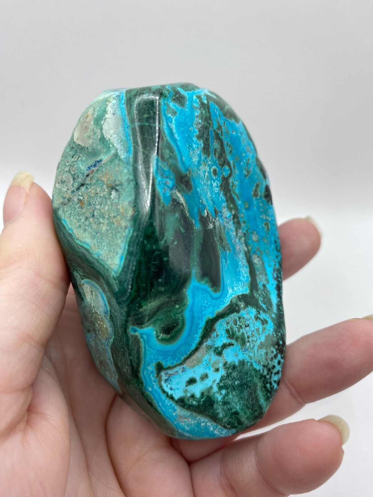 Mallacolla Malachite and Chrysocolla Mallacholla Crystal Freeform 7 cm 275g MC9