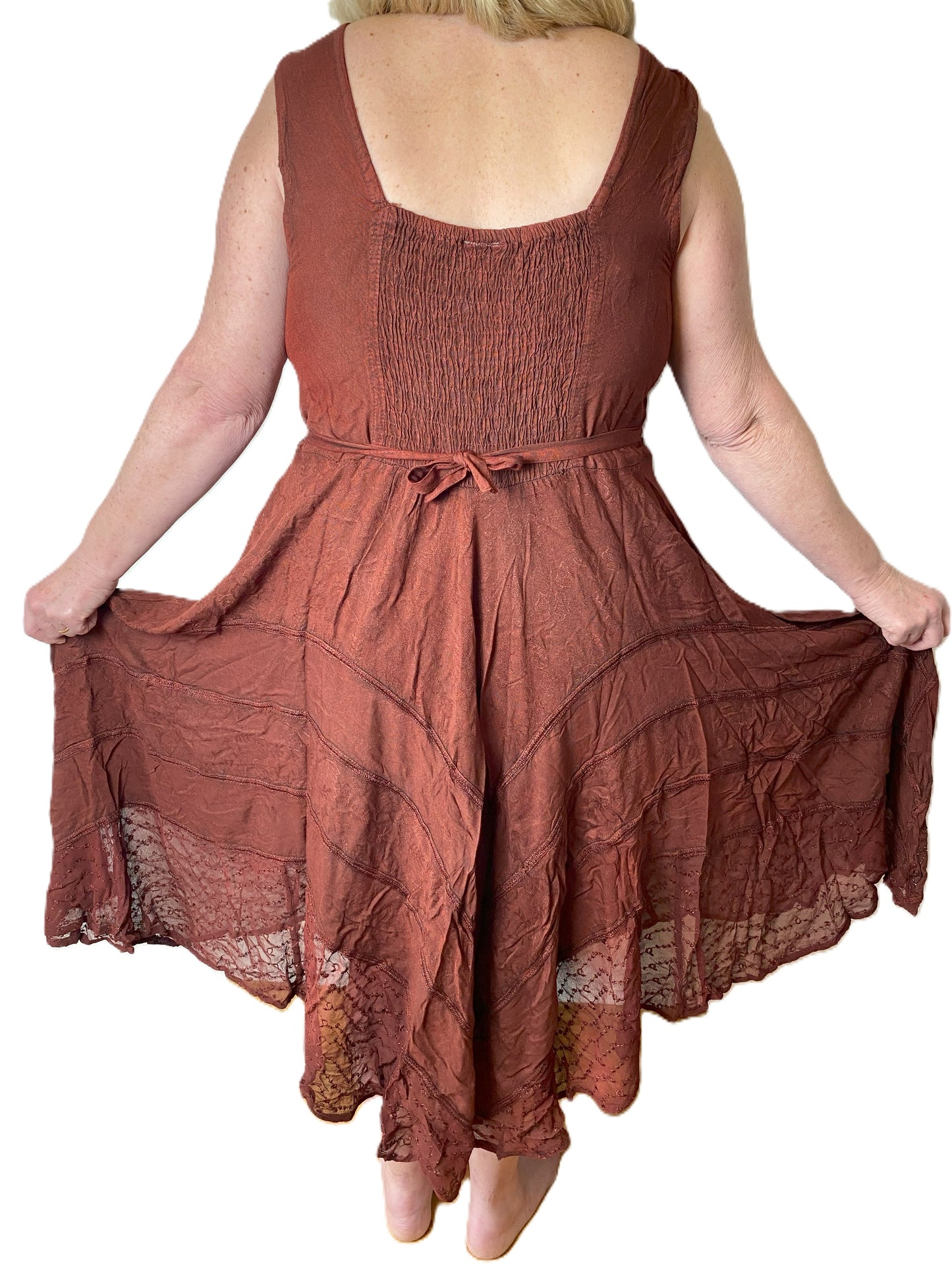 Red Long Maxi Medieval LARP Corset Witchy Pagan Wicca Dress Plus Size 14 16 18