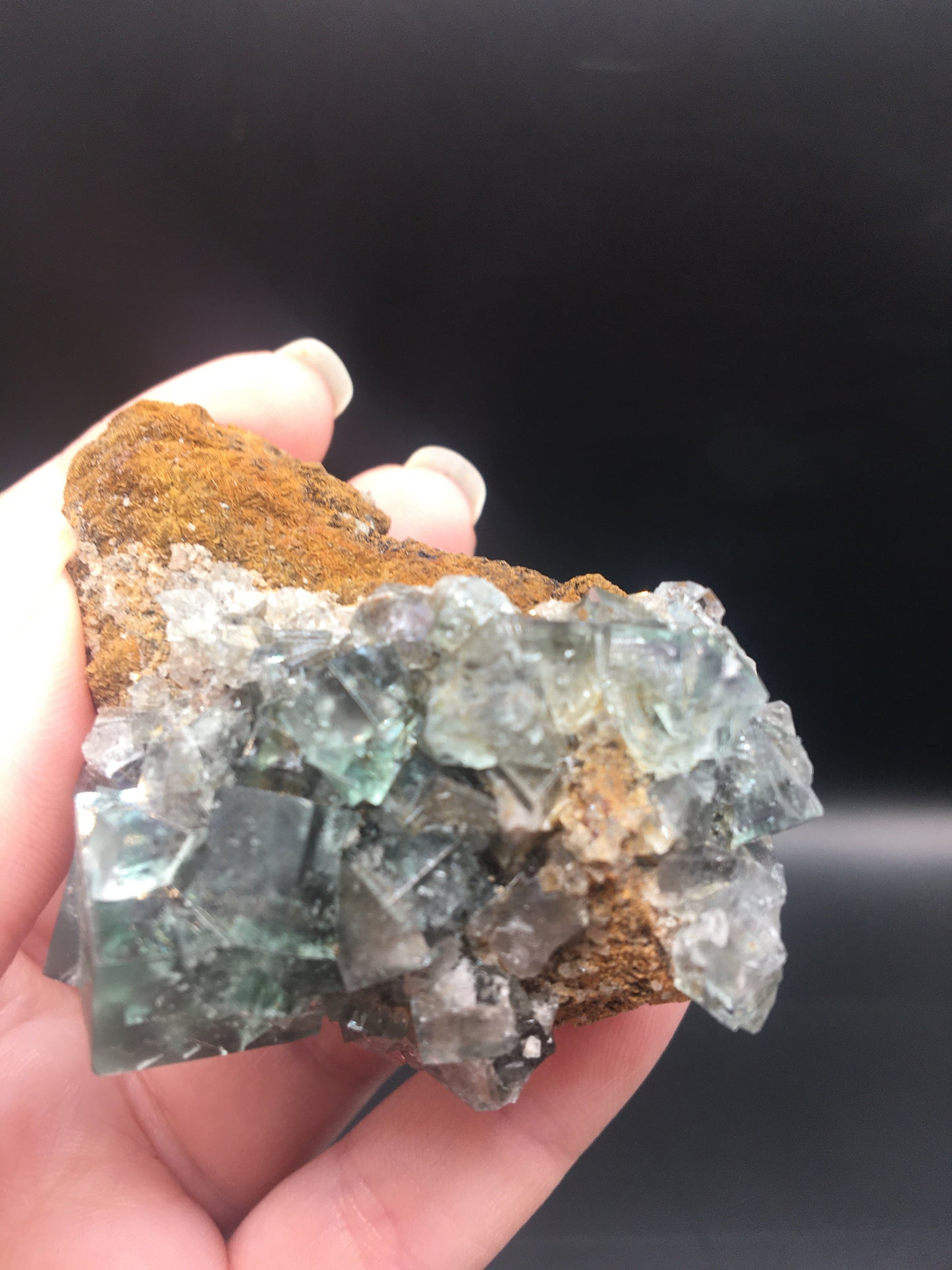 Rare Collectable British Fluorite UK Crystal Mineral Specimen Green 80g FL4