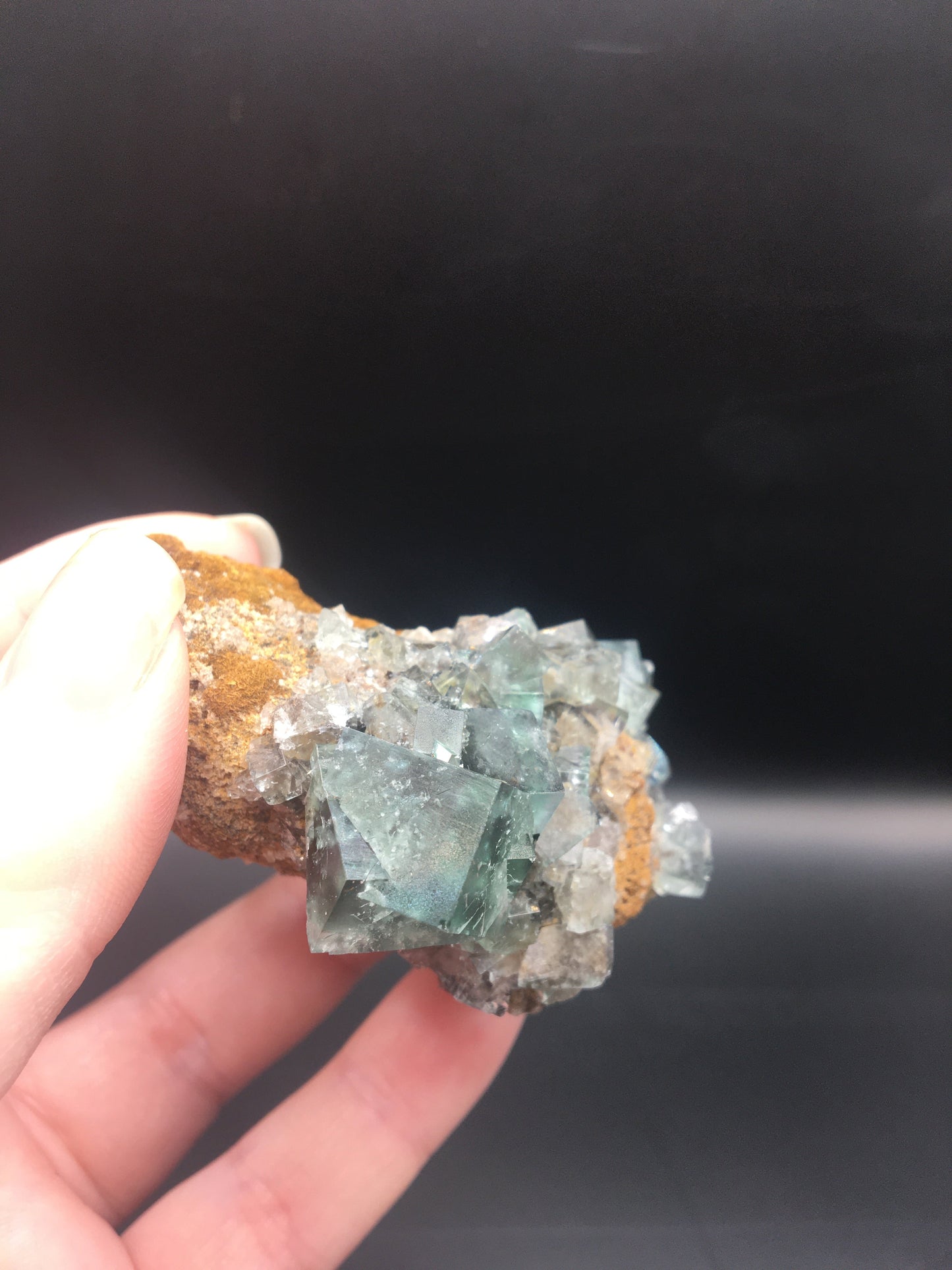 Rare Collectable British Fluorite UK Crystal Mineral Specimen Green 80g FL4