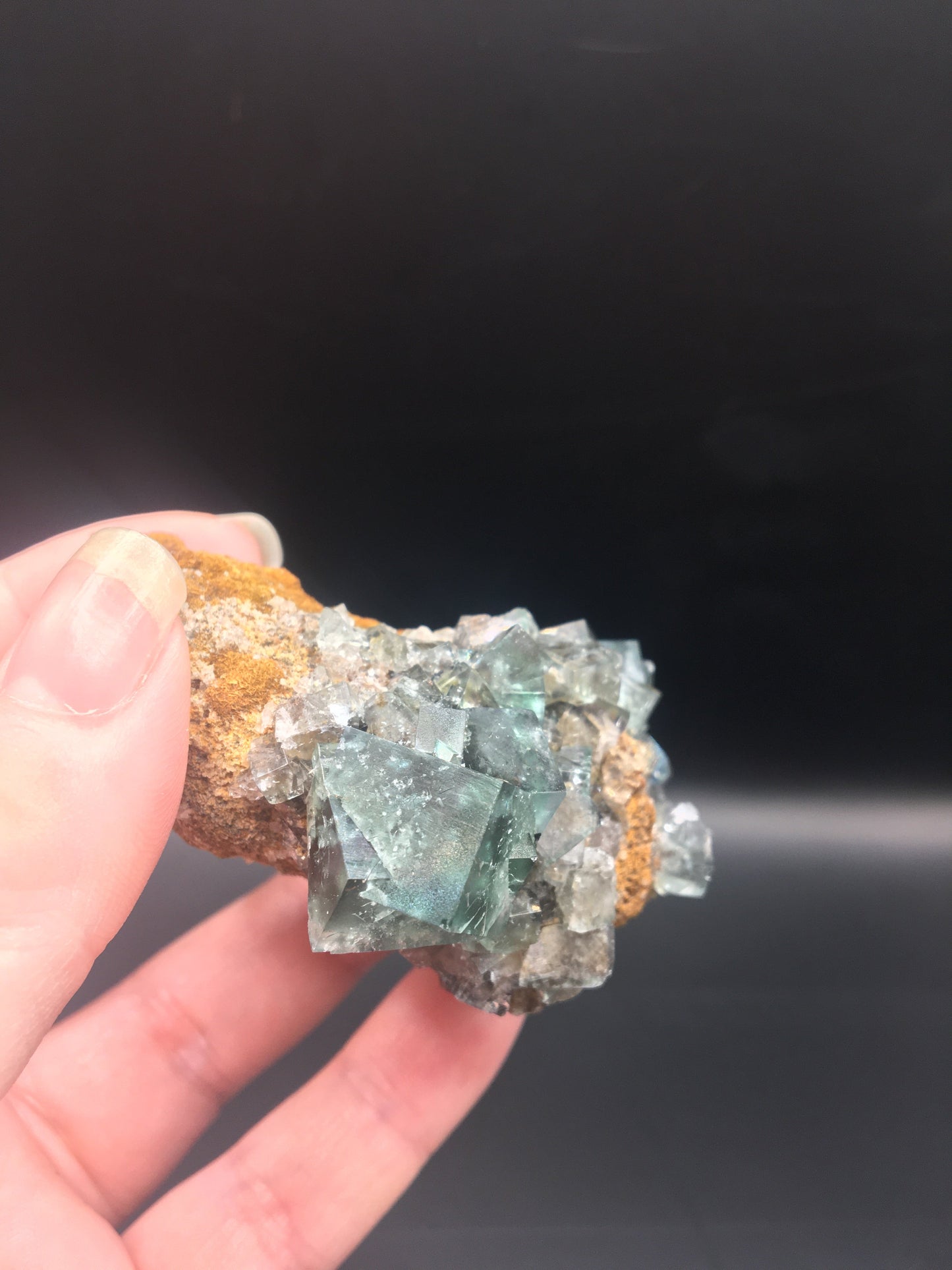 Rare Collectable British Fluorite UK Crystal Mineral Specimen Green 80g FL4