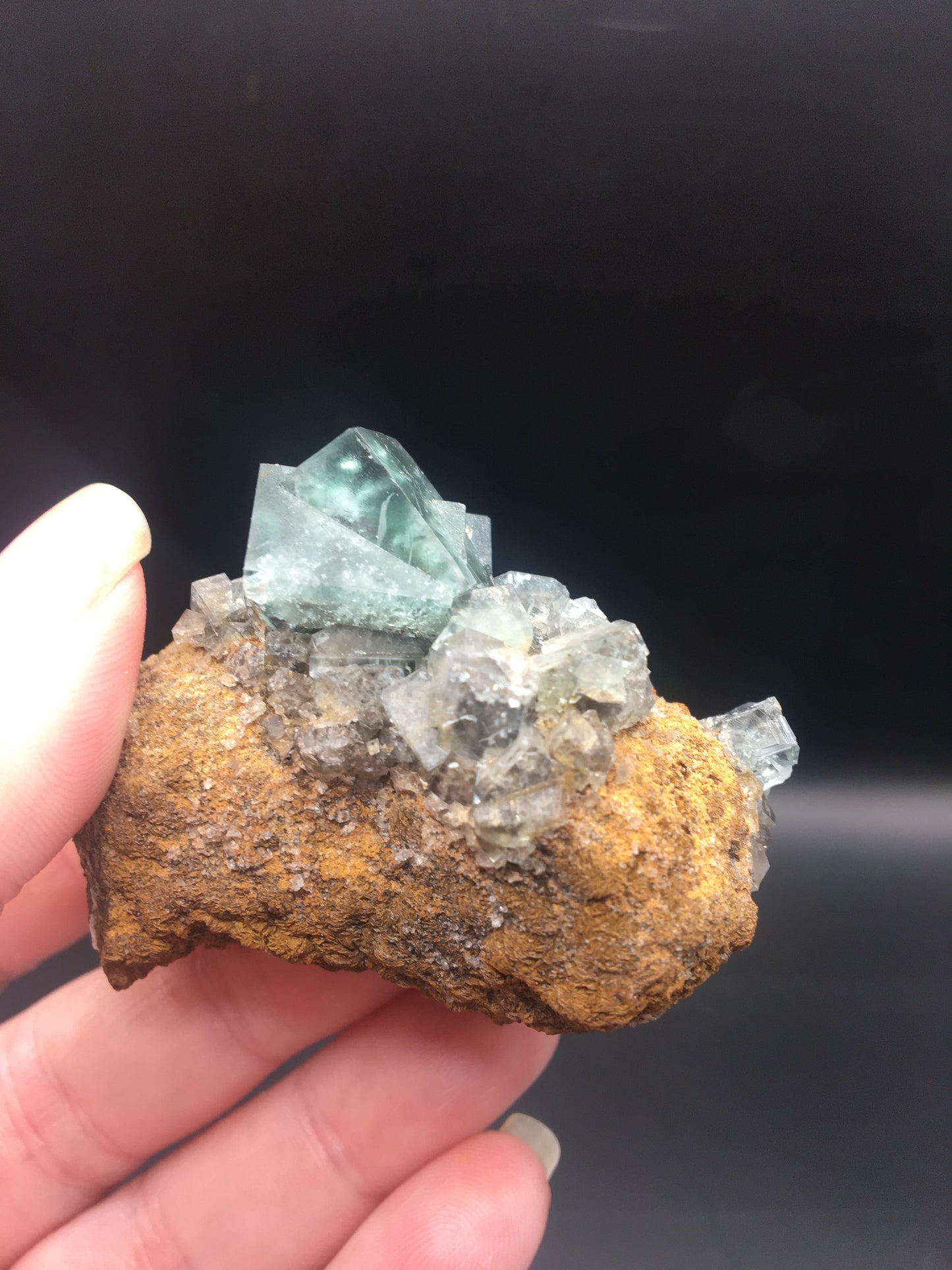 Rare Collectable British Fluorite UK Crystal Mineral Specimen Green 80g FL4