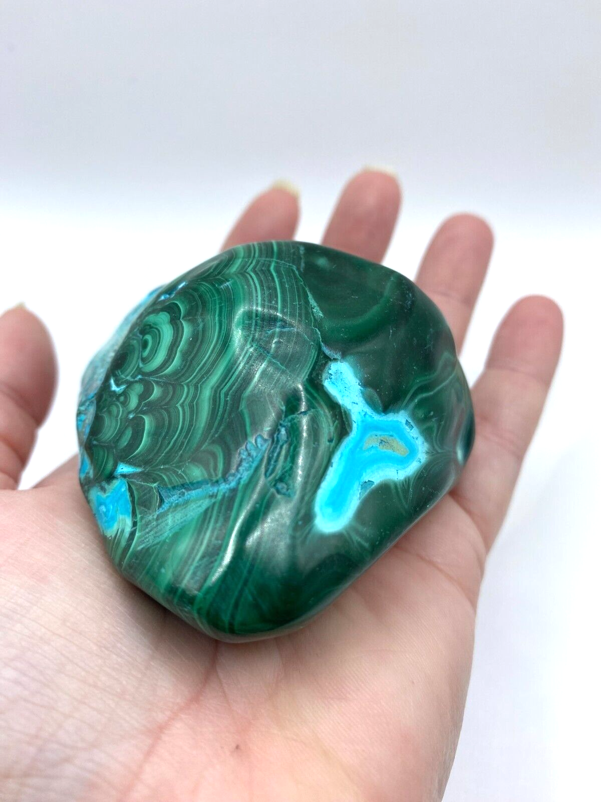 Mallacolla Malachite and Chrysocolla Mallcholla Crystal Freeform 10 cm 280g MC1