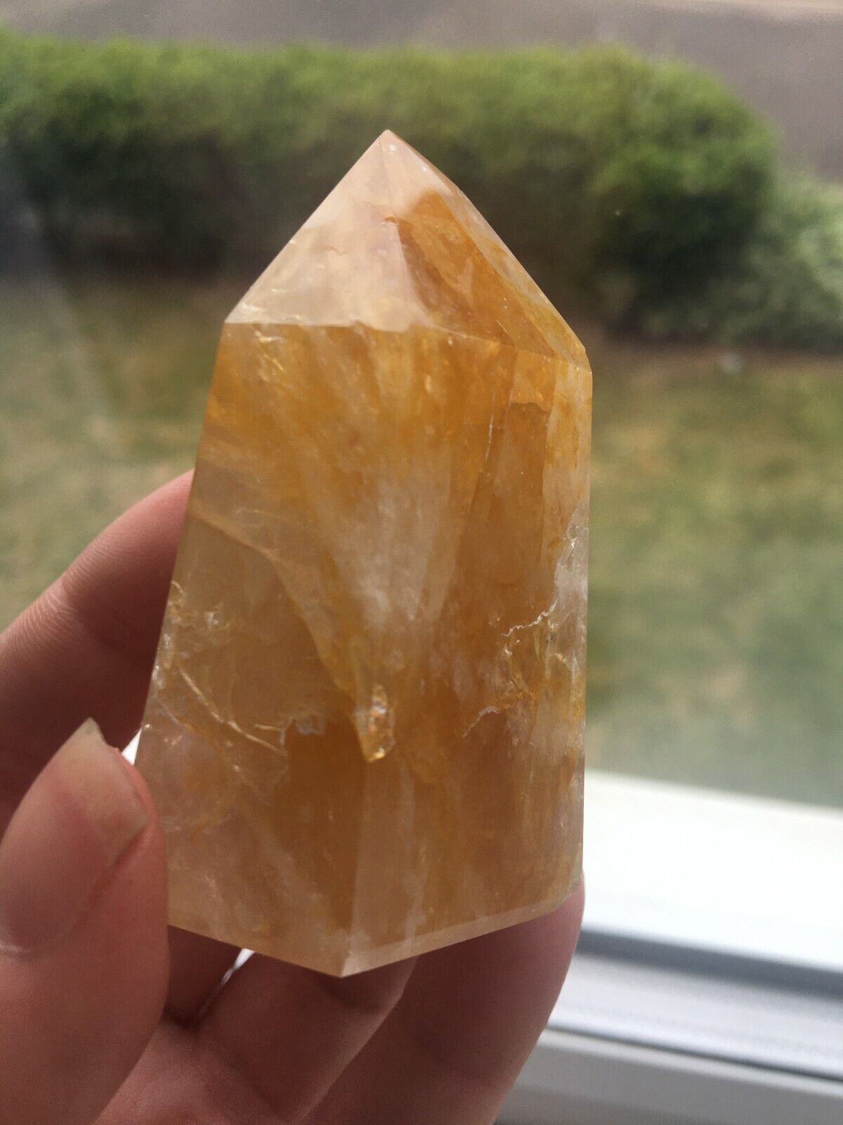 Golden Healer Quartz AAA Grade Crystal 105g 6 cm Tower Point Obelisk Healing