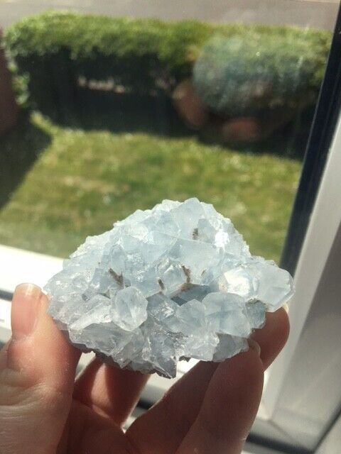 Blue Celestine Celestite 180g Geode Crystal Mineral Raw Cluster Stone Specimen