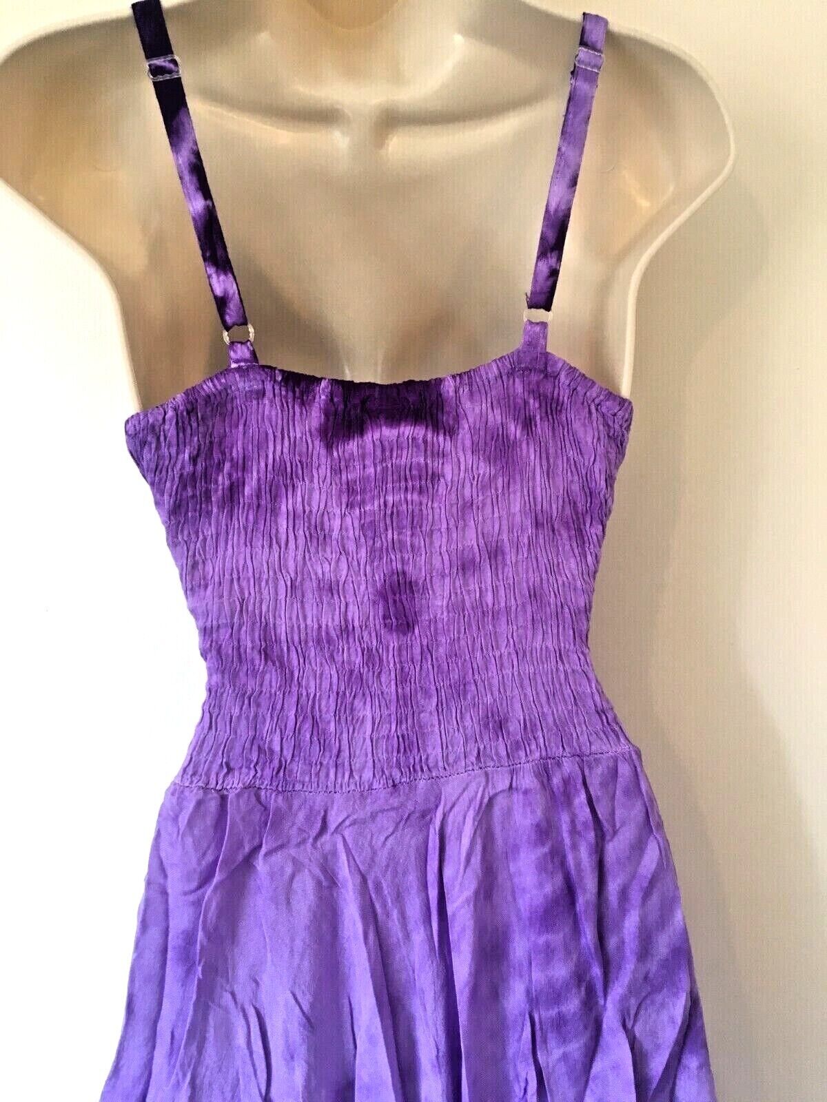 Purple Tie Dye Corset witchy pagan medieval corset wicca pixie dress Size 10 12 14