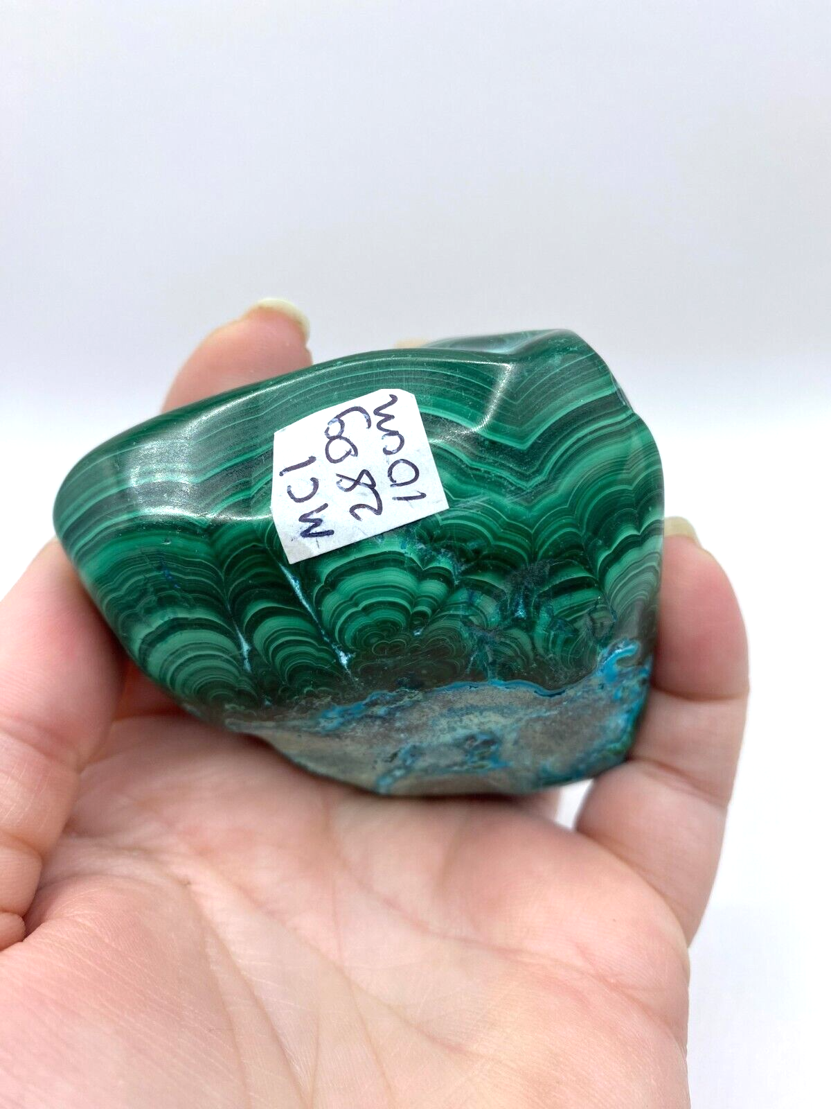 Mallacolla Malachite and Chrysocolla Mallcholla Crystal Freeform 10 cm 280g MC1