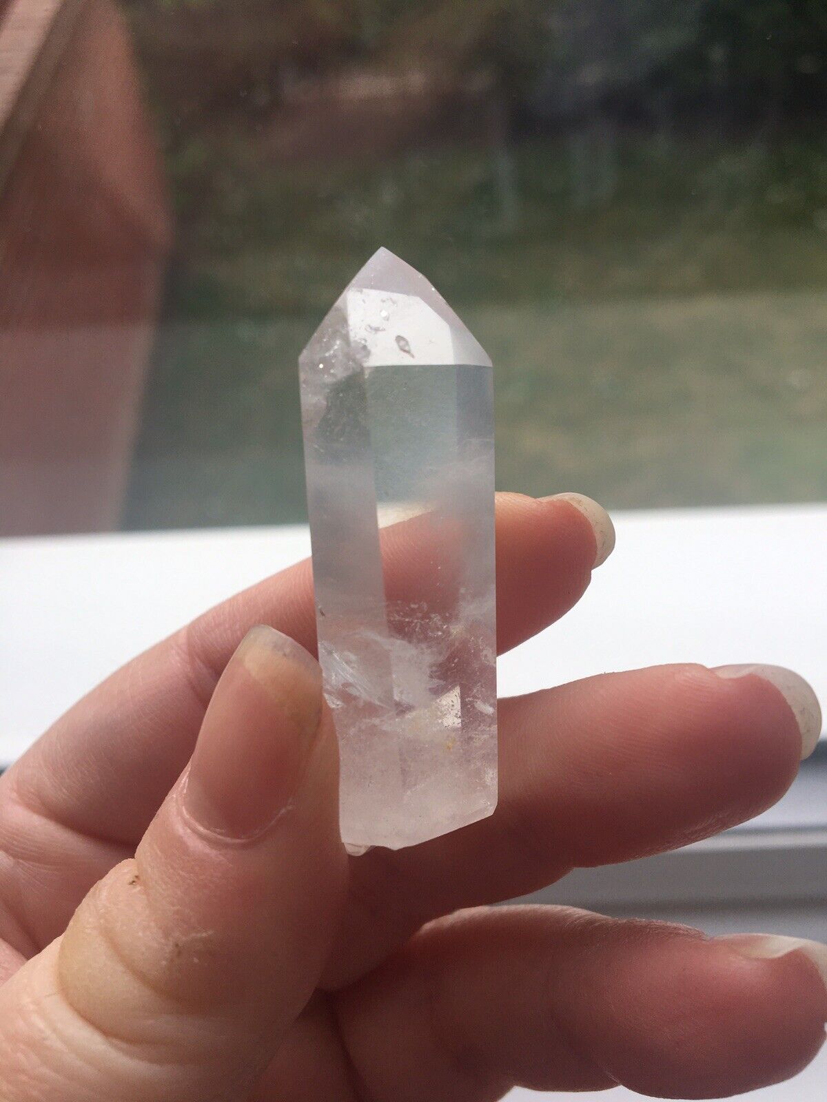 Blue Tara Quartz Crystal from Brazil 15g 4.5 cm Piece Tower Point Obelisk