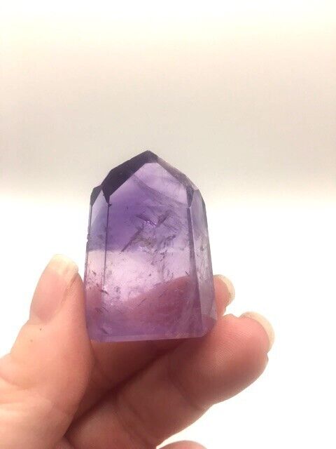 Phantom Amethyst Crystal A Grade Brazil 25g 4 cm Tower Point Obelisk A10