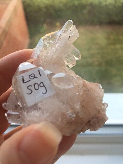 Pink Lemurian Quartz Crystal Raw Natural Cluster Mineral Specimen 5 cm 50g LQ1