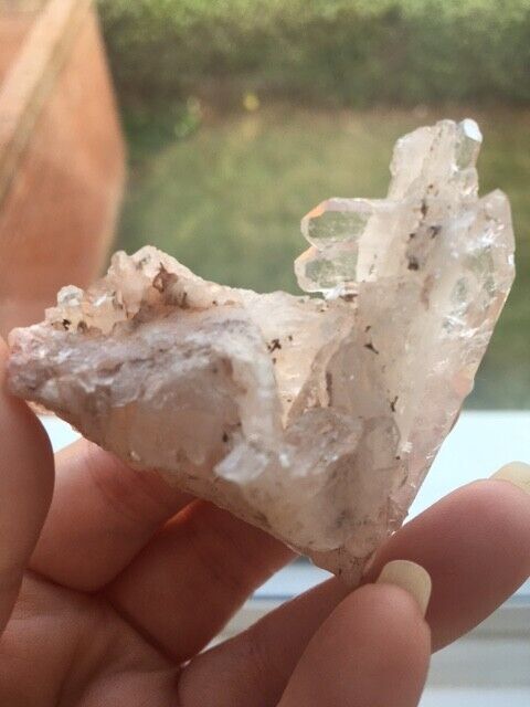 Pink Lemurian Quartz Crystal Raw Natural Cluster Mineral Specimen 5 cm 50g LQ1