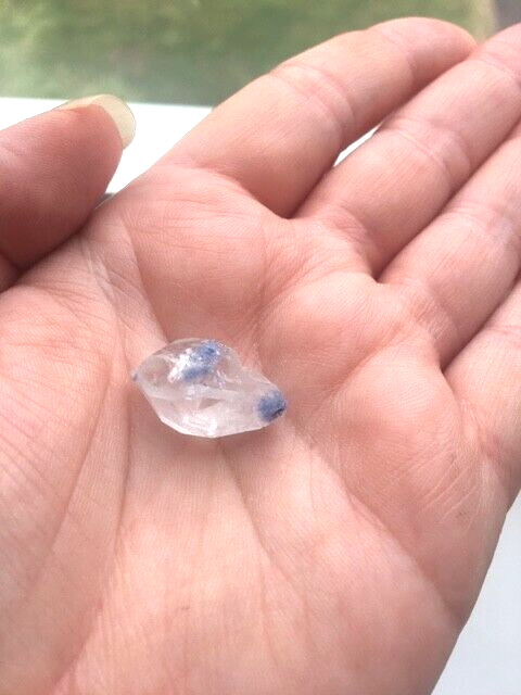 Rare AA Grade Dumortierite Quartz Crystal Small Raw Piece Point 2 cm Natural