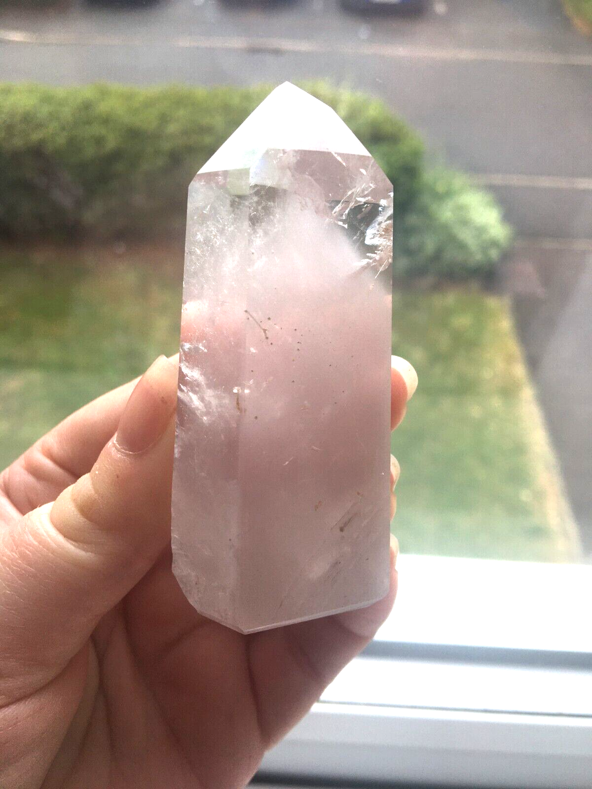 Rare Pink Lithium Quartz Crystal Tower Piece Generator Point Obelisk 100g Large