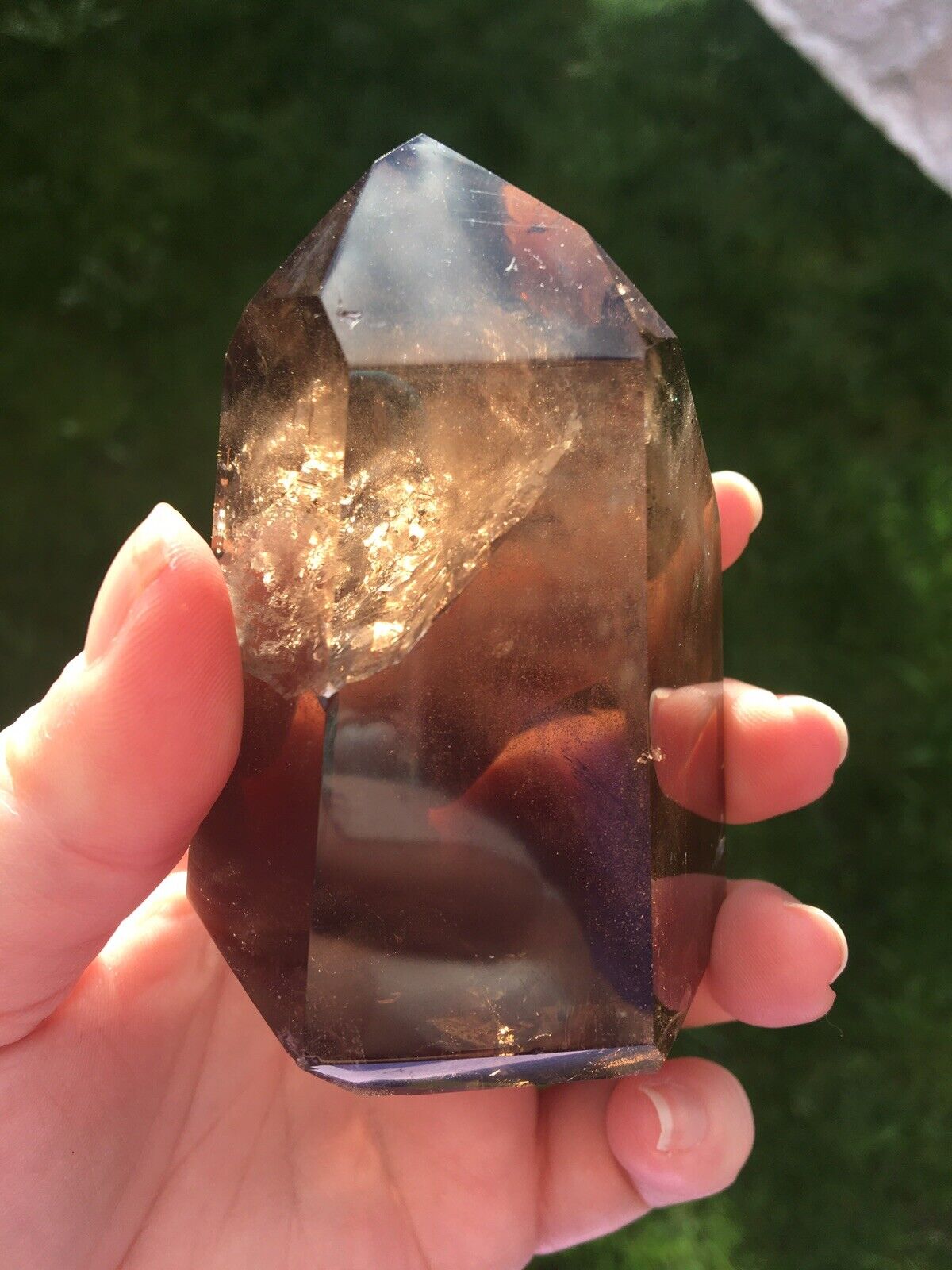 Smoky Quartz Quality A Grade Crystal 285g 9cm Chunky Tower Point Obelisk Healing