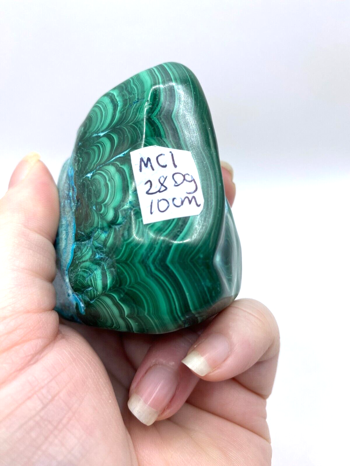 Mallacolla Malachite and Chrysocolla Mallcholla Crystal Freeform 10 cm 280g MC1