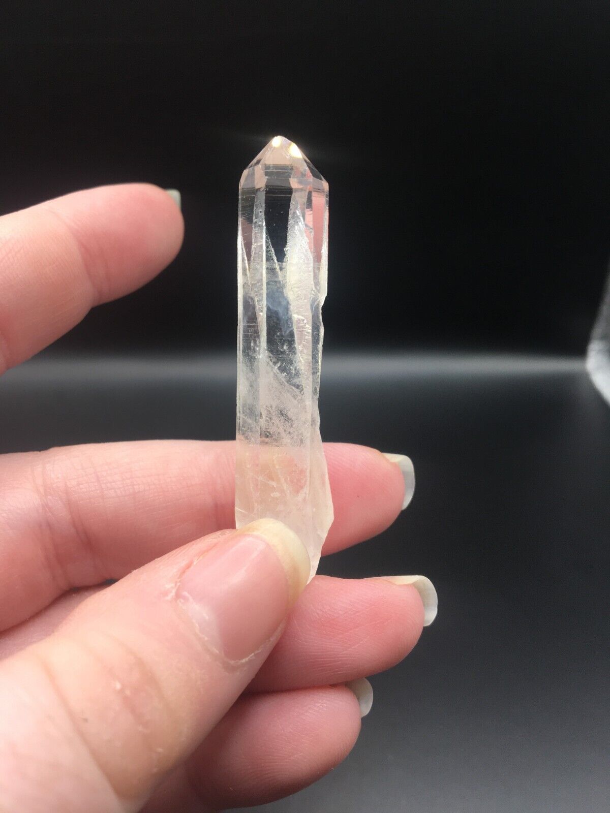 Lemurian Seed Quartz Clear Crystal Point Tower AAA Grade Mineral 4.5 cm 10g LQ11