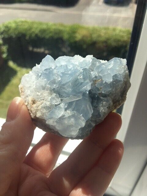 Blue Celestine Celestite 250g Geode Crystal Mineral Raw Cluster Stone Specimen