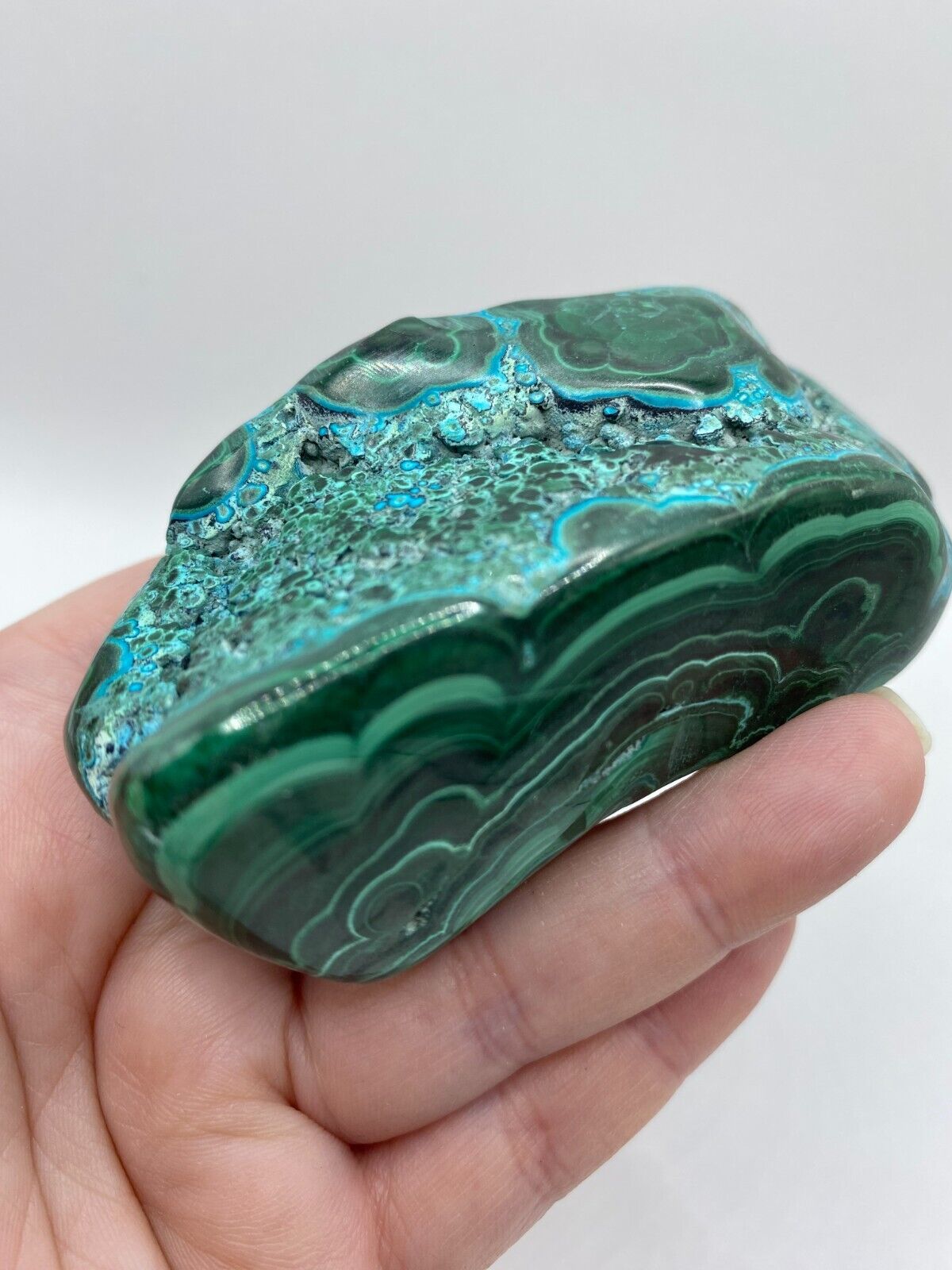 Mallacolla Malachite and Chrysocolla Mallacholla Crystal Freeform 8 cm 235g MC6